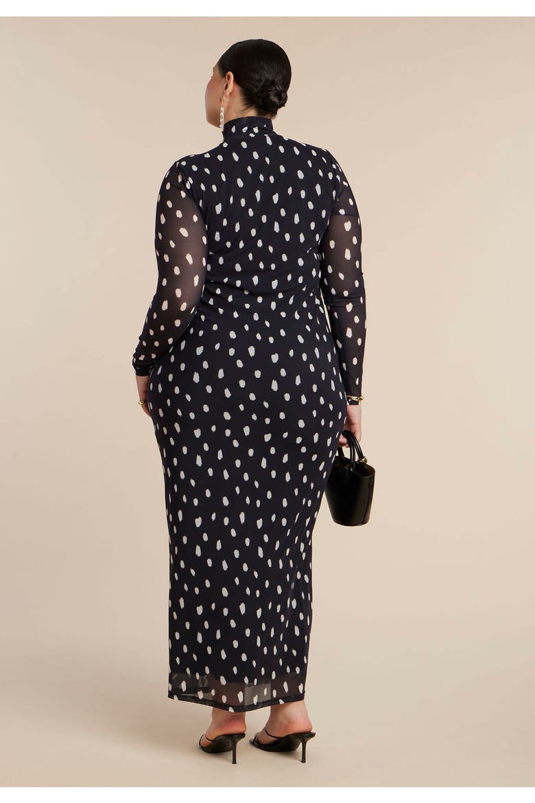 Mesh Print Maxi Dress, Alternate, color, DEAR DEER
