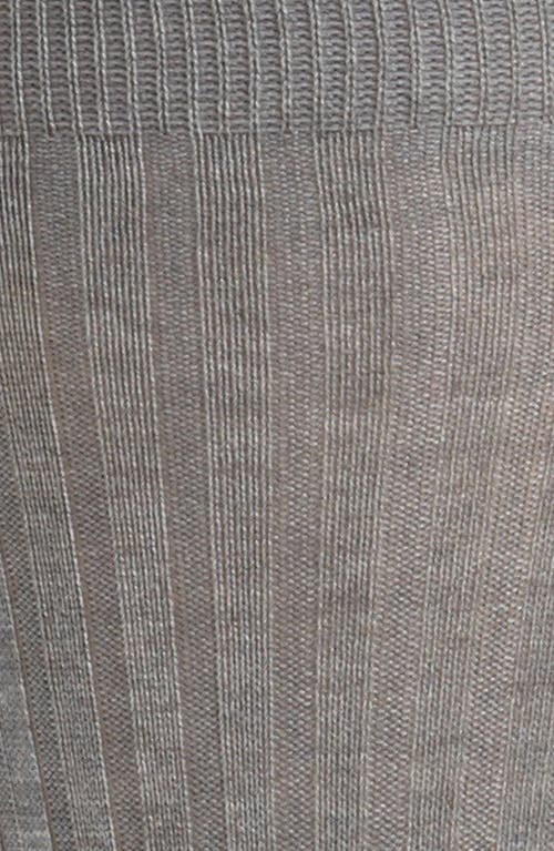 Pantherella Cotton Blend Mid Calf Dress Socks In Mid Grey