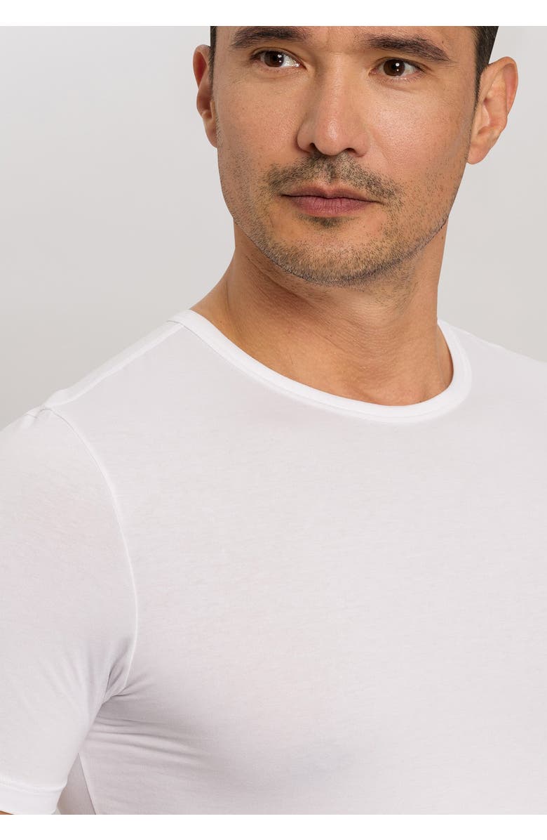 Hanro Cotton Essentials 2-Pack Crew Neck Cotton T-Shirts, Alternate, color, White