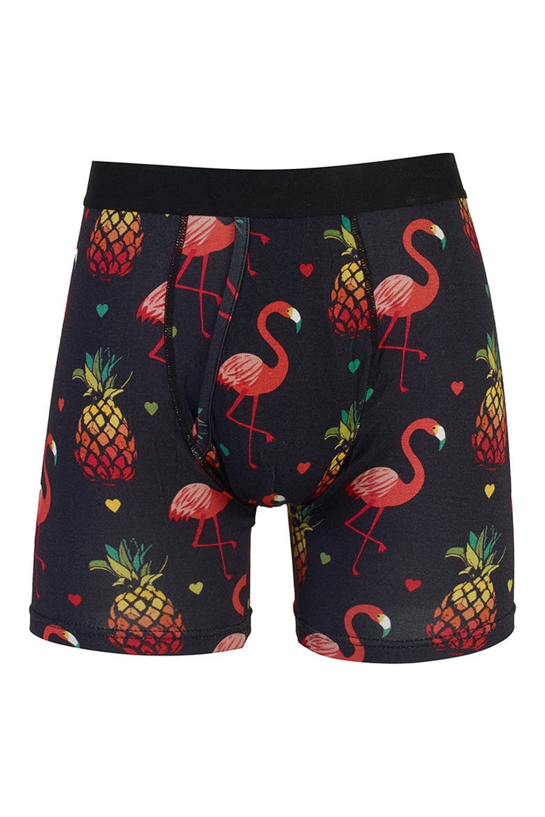 Flamingo Boxer Briefs, Alternate, color, BLACK