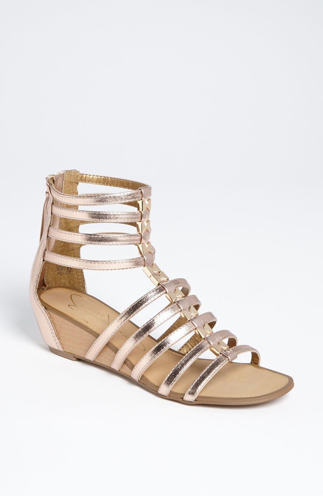 'Meliza' Sandal, Main, color, ROSE GOLD