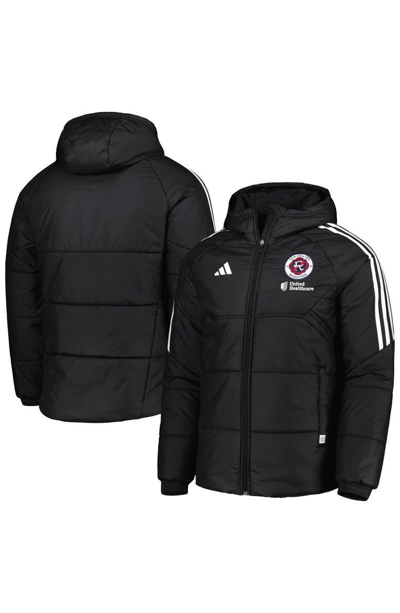 adidas Men's adidas Black New England Revolution Winter Raglan Full-Zip Hoodie Jacket, Main, color,