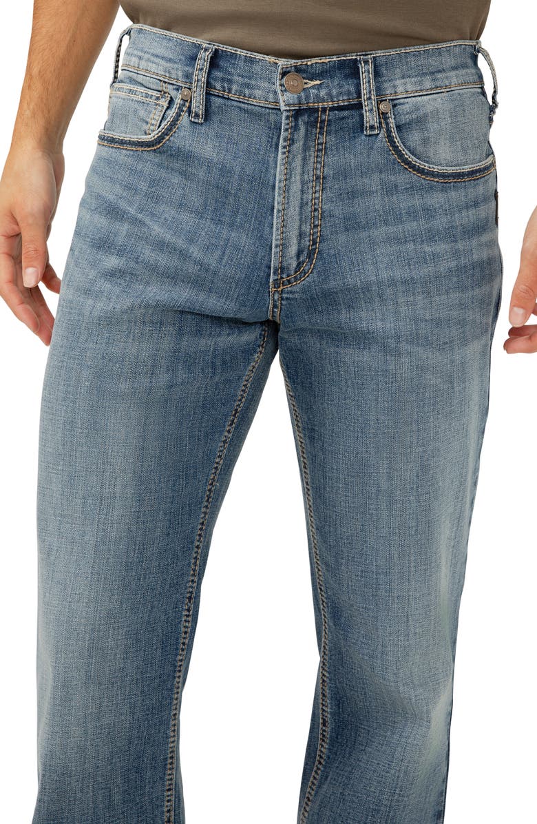 Silver Jeans Co. Zac Relaxed Fit Straight Leg Jeans, Alternate, color, New Wave