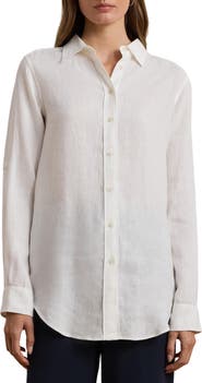 Lauren Ralph Lauren Relaxed Fit Linen Button-Up Shirt