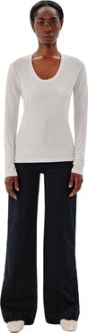 Another Tomorrow LONG BALLET SCOOP TEE