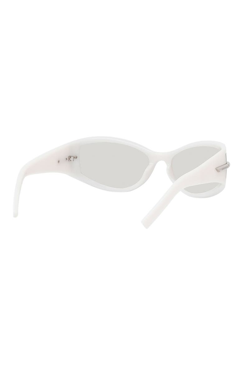 75mm Oversize Oval Sunglasses, Alternate, color, WHITE/ OTHER / SMOKE MIRROR