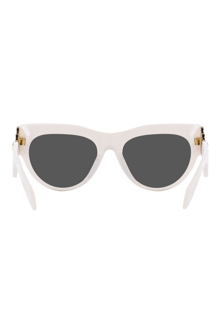 56mm Cat Eye Sunglasses, Alternate, color, WHITE