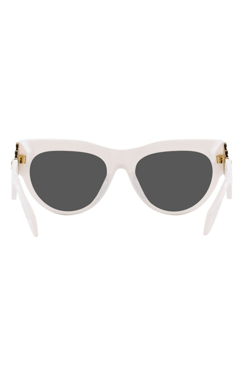 Versace 56mm Cat Eye Sunglasses, Alternate, color, White