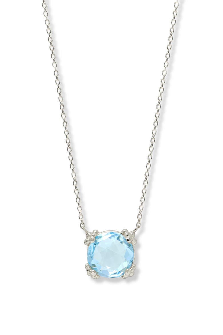 Dew Drop Cluster Topaz Pendant Necklace, Main, color, BLUE TOPAZ
