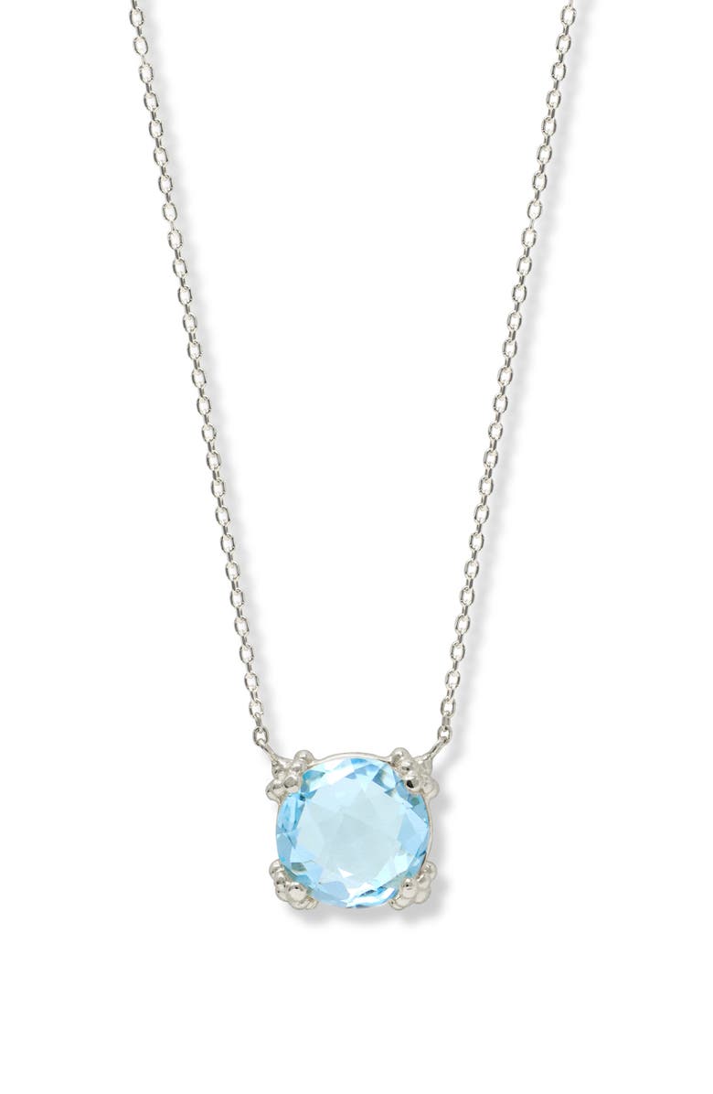 Anzie Dew Drop Cluster Topaz Pendant Necklace, Main, color, Blue Topaz