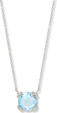 Anzie Dew Drop Cluster Topaz Pendant Necklace