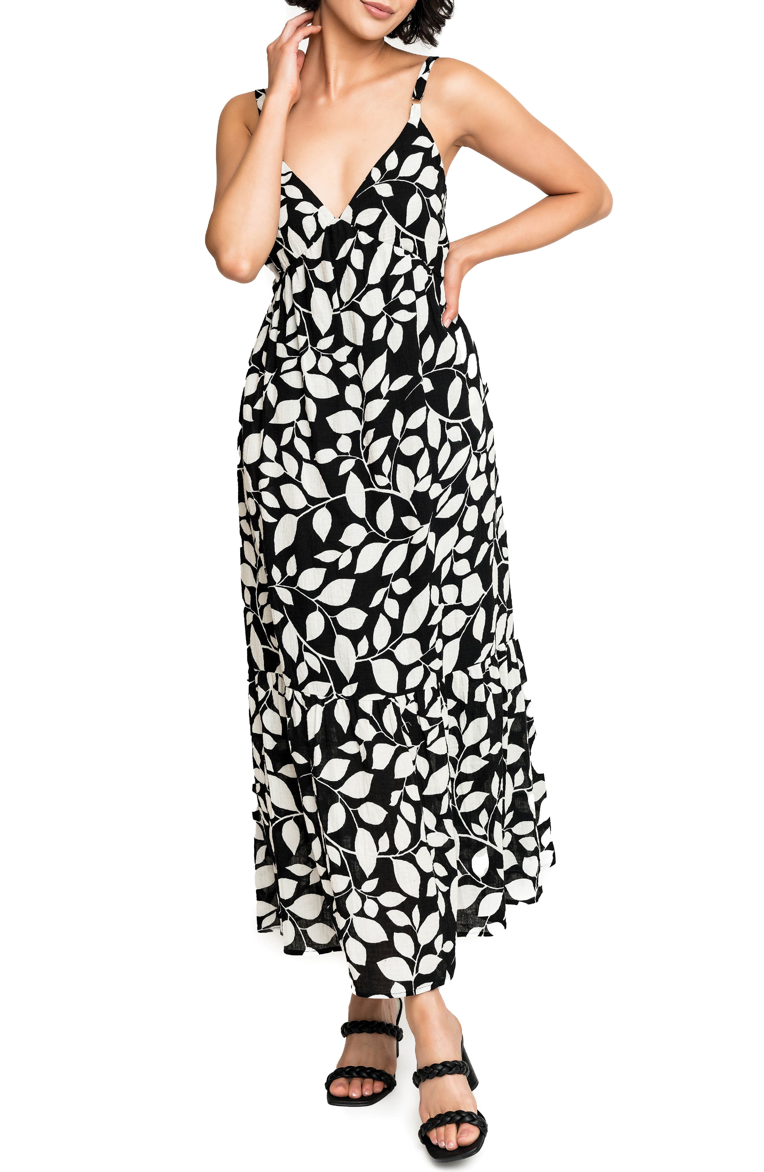 GIBSONLOOK Carmen Tie Back Maxi Sundress