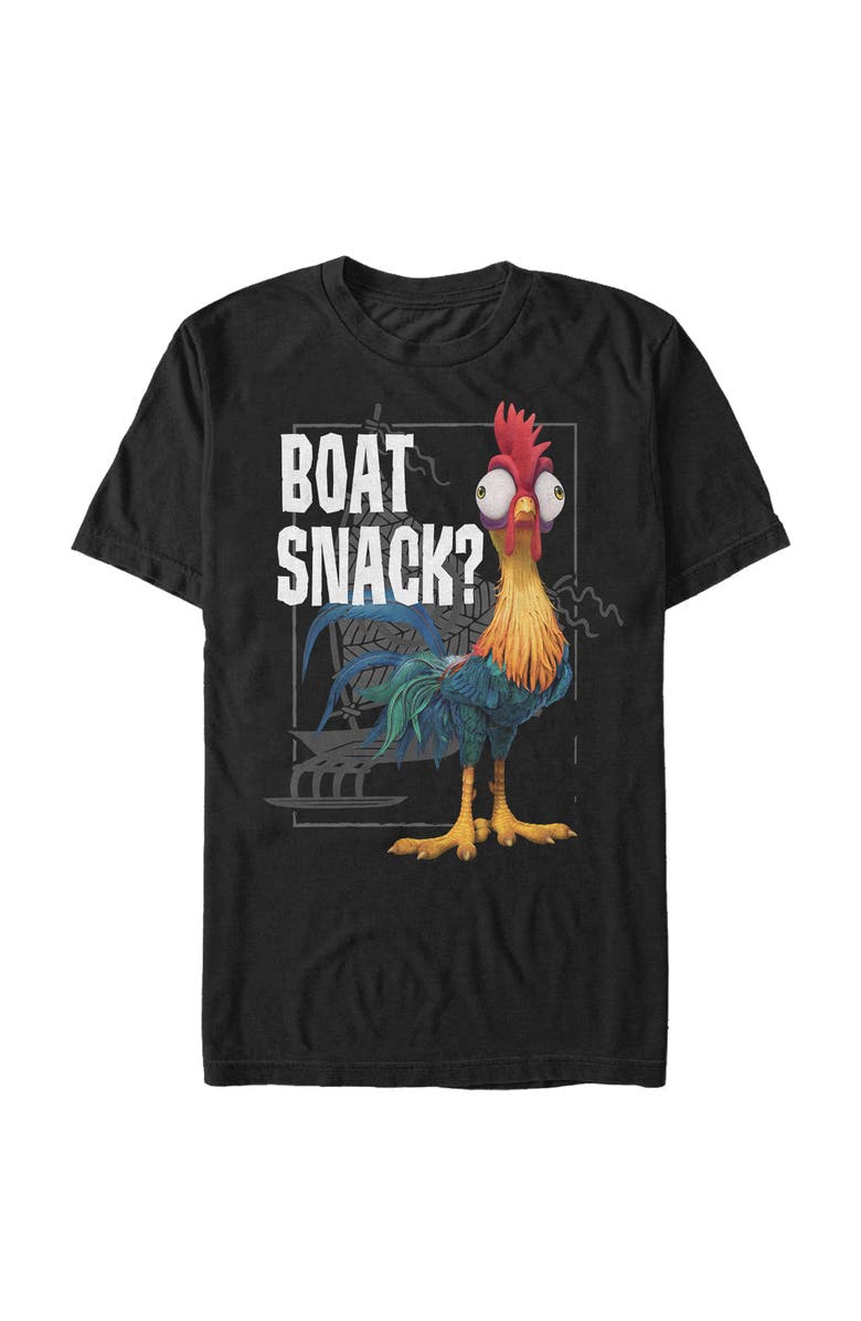 Moana Men's Moana Hei Hei Boat Snack  Graphic T-Shirt, Alternate, color, 