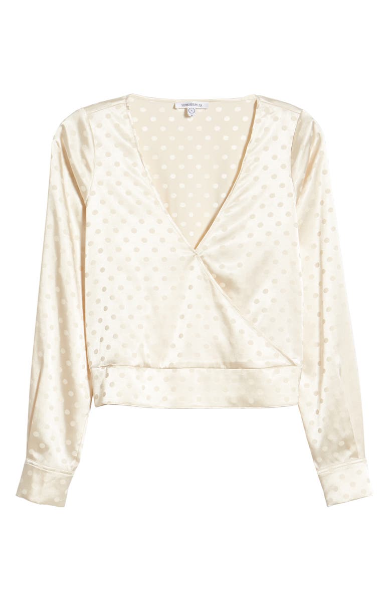 Good American Jacquard Dot Satin Top, Alternate, color,