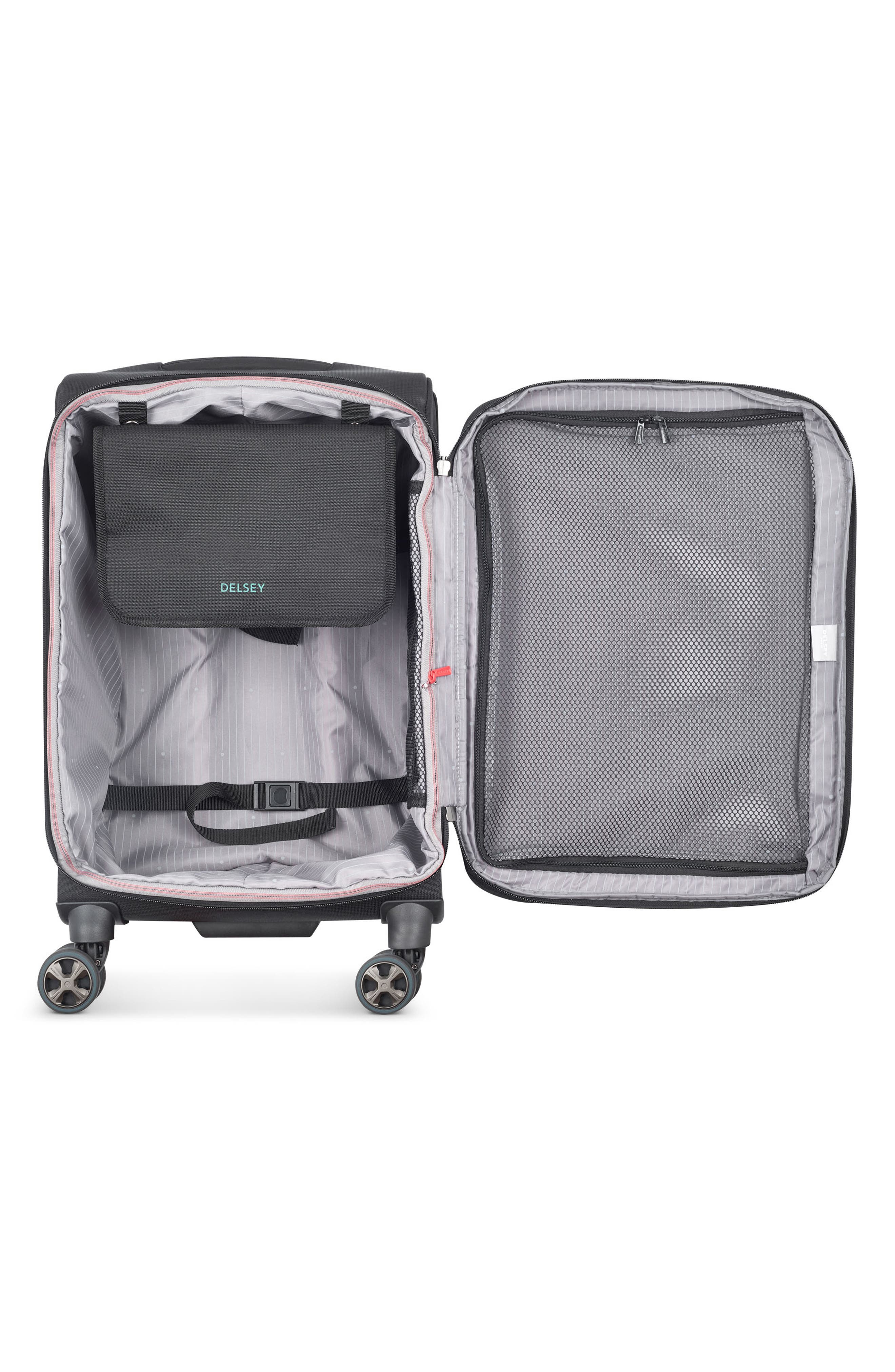 DELSEY Helium DLX Expandable Spinner Carry-On, Alternate, color, Black