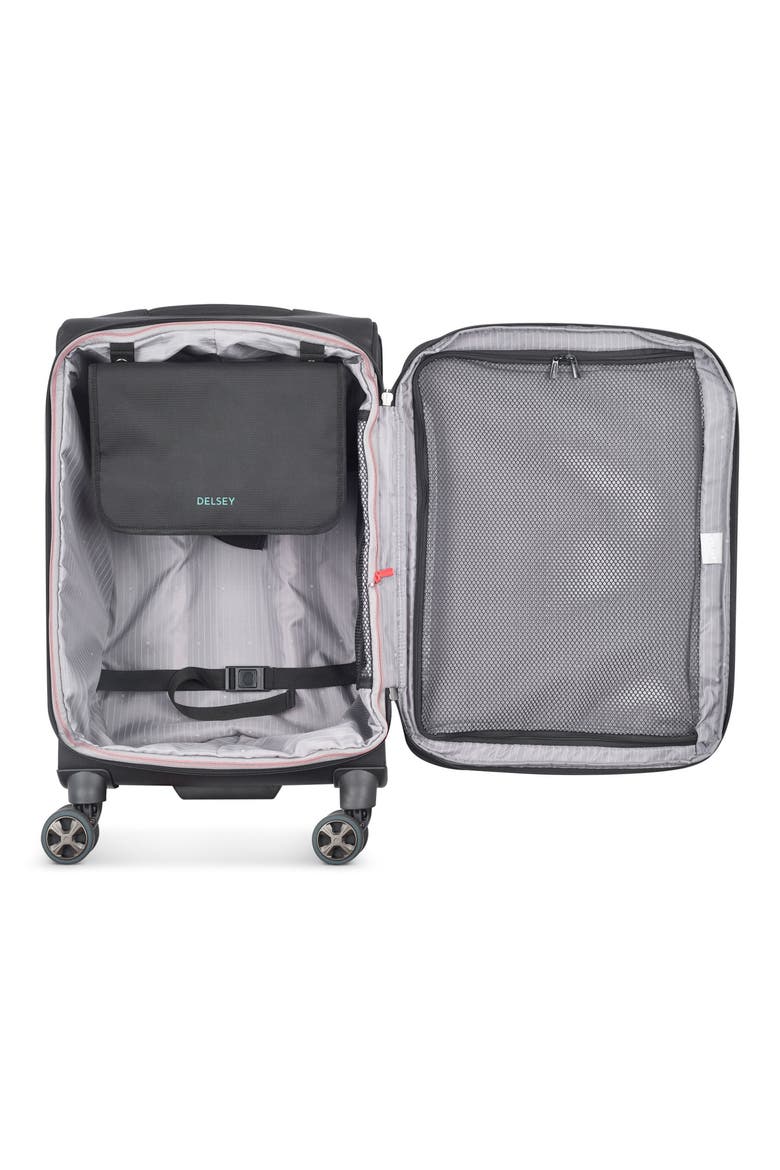 Helium DLX Expandable Spinner Carry-On, Alternate, color, BLACK