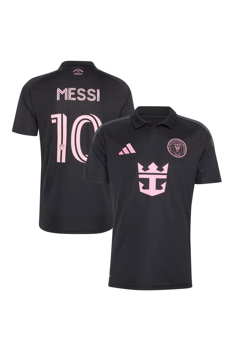 Men's adidas Lionel Messi Black Inter Miami CF 2026 Presagio Replica Jersey, Main, color, Black