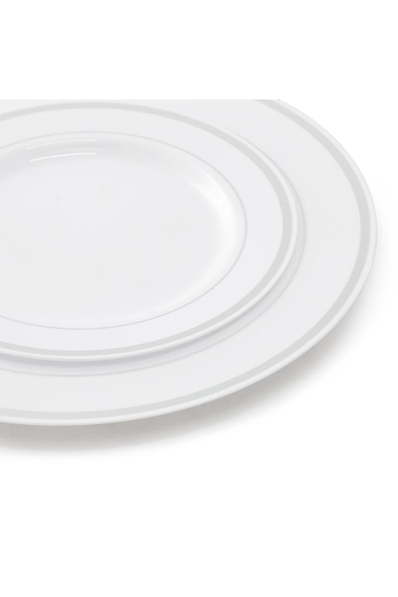 350 Piece Disposable Dinnerware Party Set for 50 Guests, Alternate, color, Silver