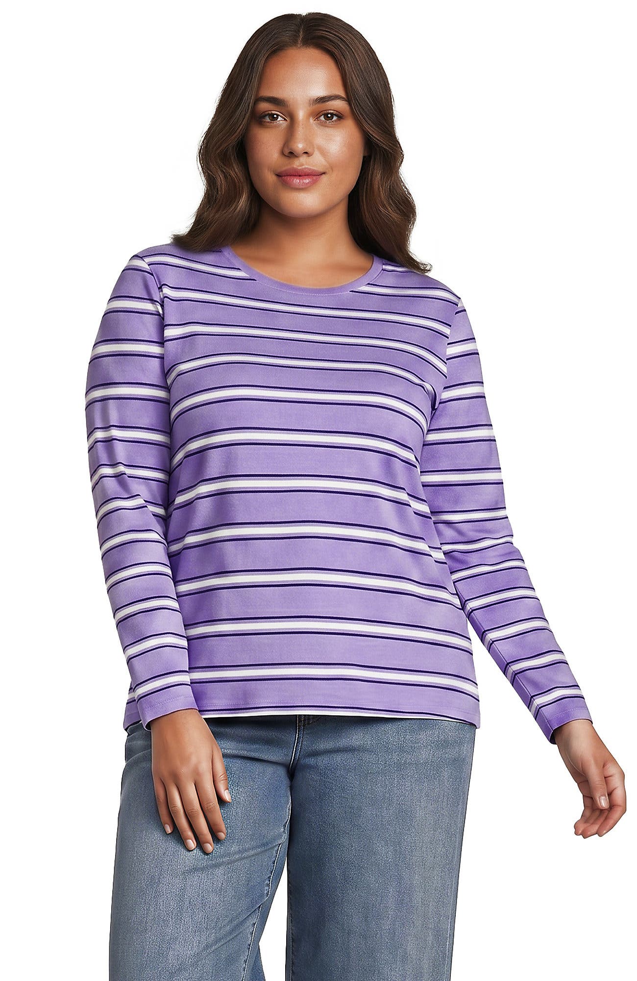 Soft Amethyst/Navy Stripe