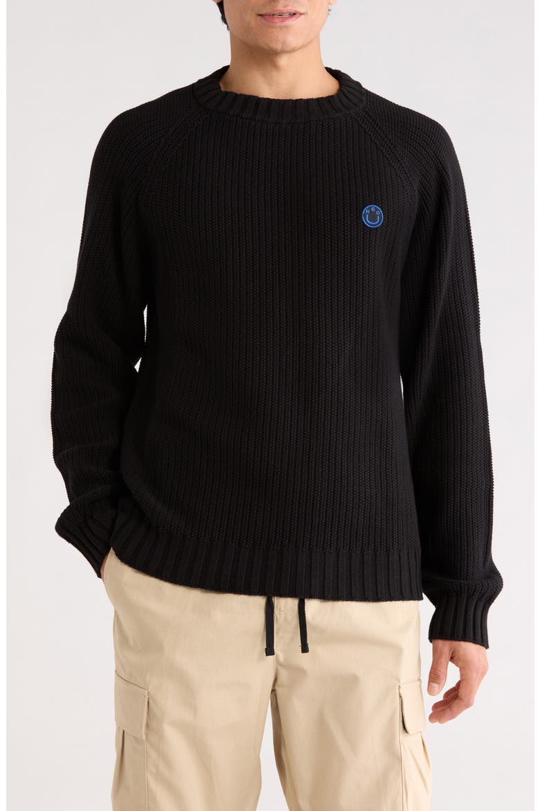Sonni Crewneck Sweater, Main, color, BLACK