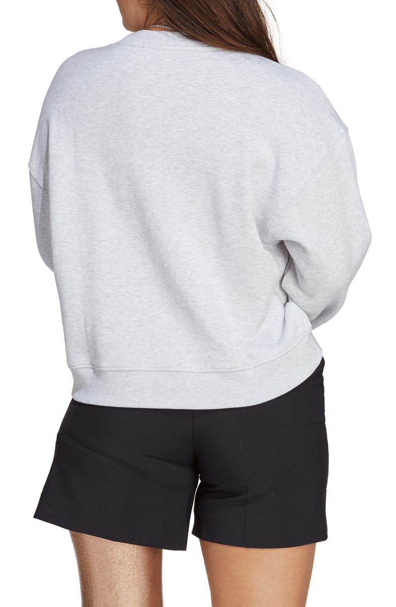 adidas Trefoil Cotton French Terry Sweatshirt, Alternate, color, 