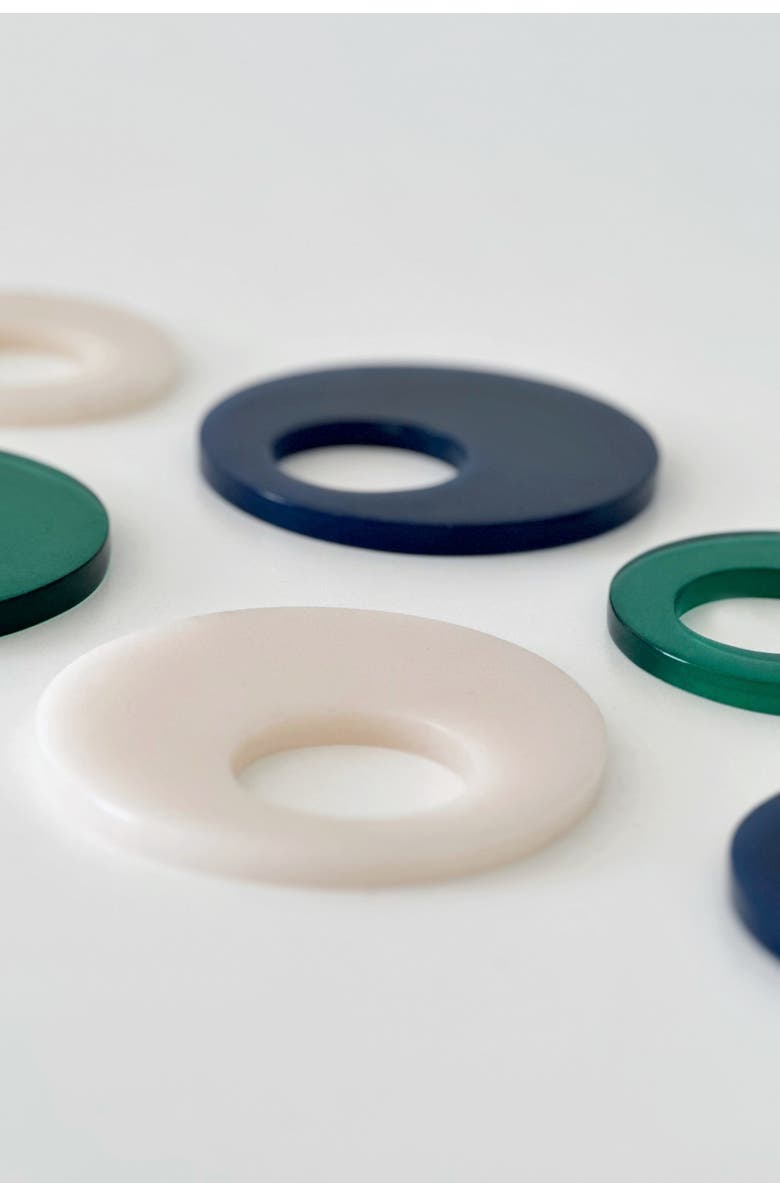 Pillowpia Resin Napkin Rings Large Set/4, Alternate, color, Opal