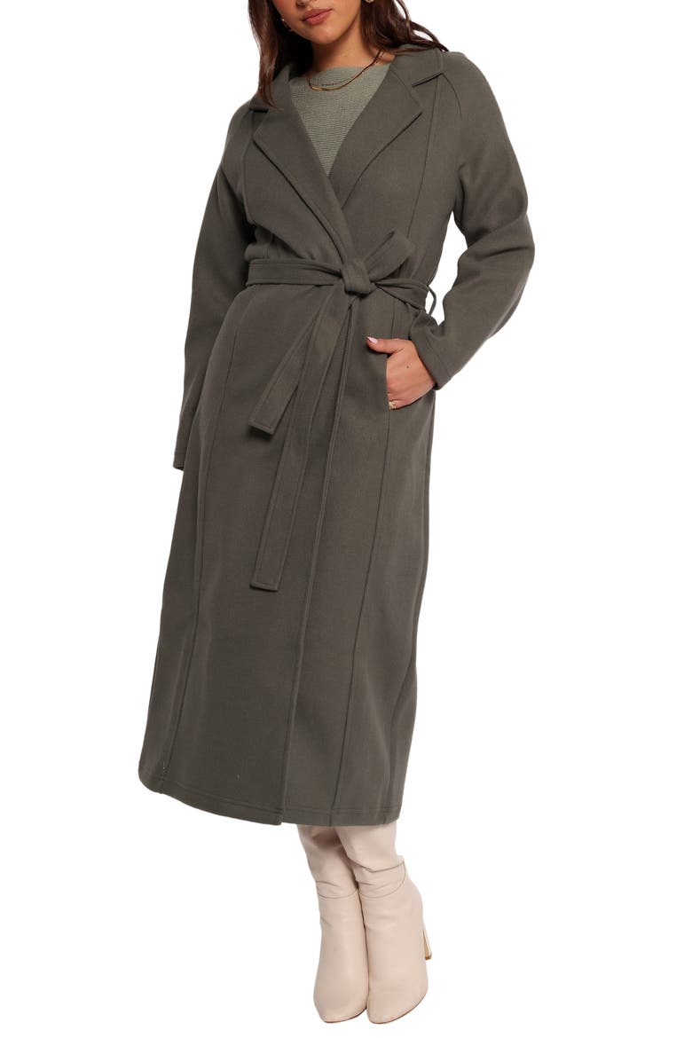 Violeta Belted Coat, Main, color, OLIVE