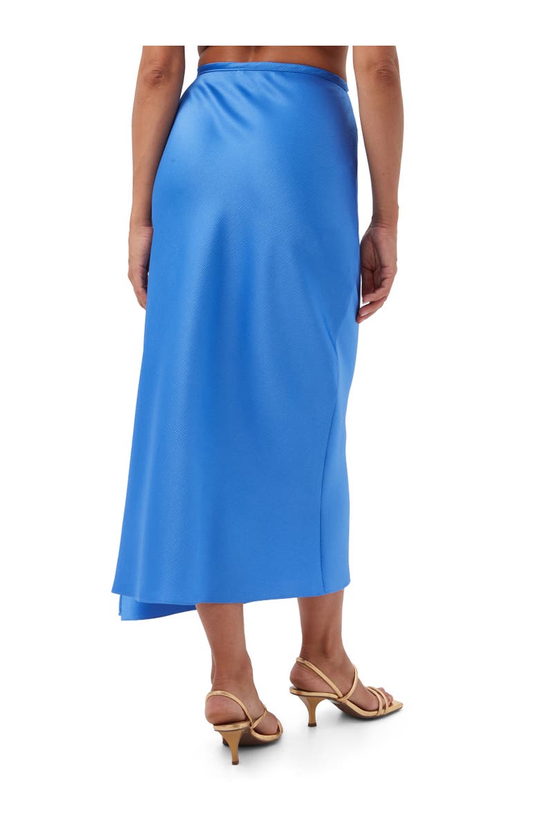 Trina Turk Sahel Satin Midi Skirt, Alternate, color, Beach Ball Blue