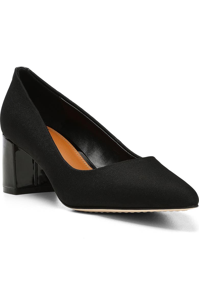 Donald Pliner Stephanid Pointed Toe Block Heel Pump, Main, color, Black