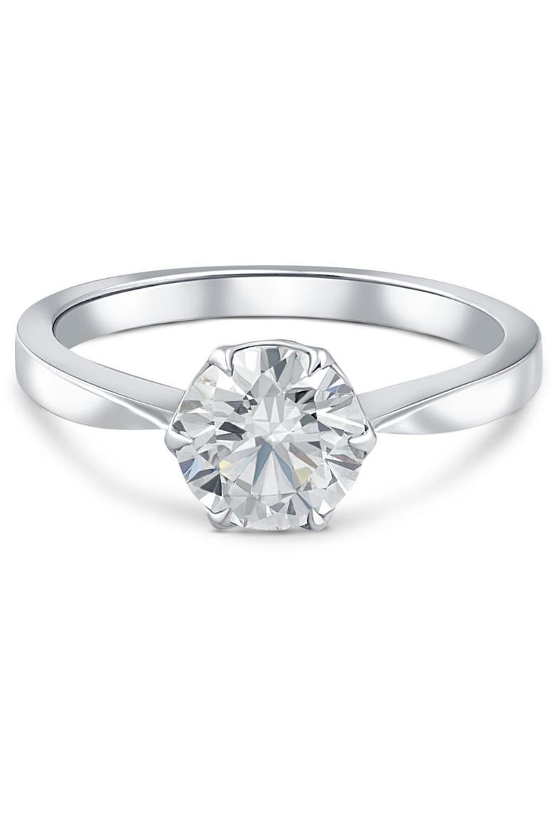 1 1/2Ct Solitaire Lab Grown Round Diamond Engagement Ring, Alternate, color, 14k White Gold