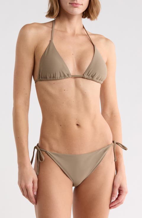 Triangle Bikini Top & Side Tie Bottoms Set