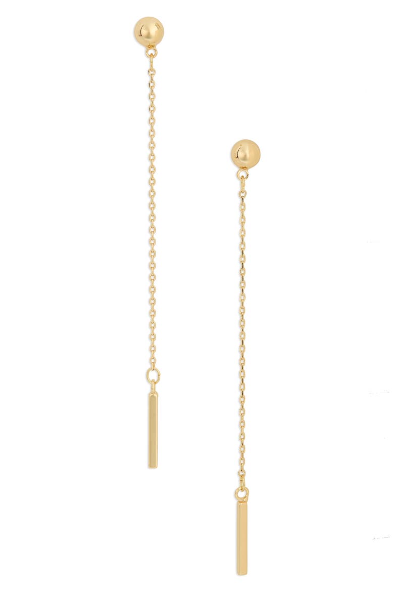 Demi Fine Bar Linear Drop Earrings, Main, color, GOLD