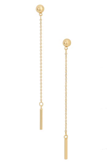 Nordstrom Rack Demi Fine Bar Linear Drop Earrings In Gold