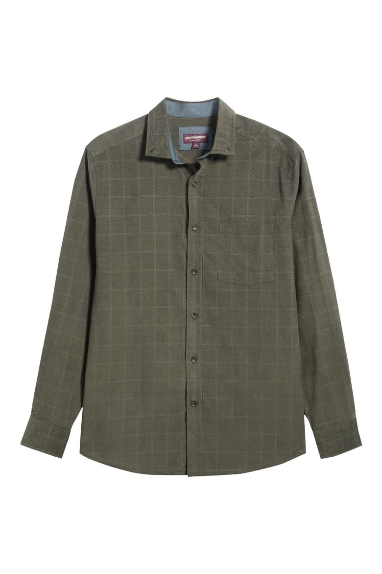 Sherwood Corduroy Button-Down Shirt, Main, color, OLIVE