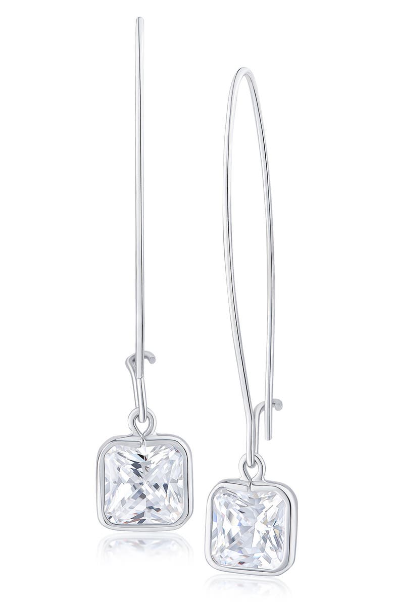CZ by Kenneth Jay Lane Cubic Zirconia Drop Earrings, Main, color, 