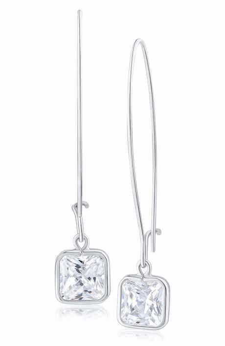 CZ by Kenneth Jay Lane Cubic Zirconia Drop Earrings