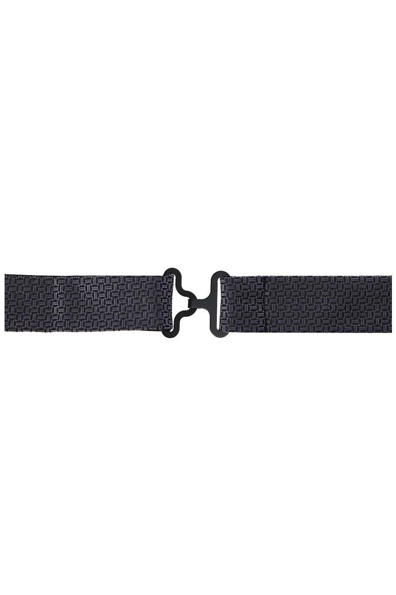 The Monte Bello Interlocked Silk Pre-Tied Bow Tie, Alternate, color, GRAPHITE