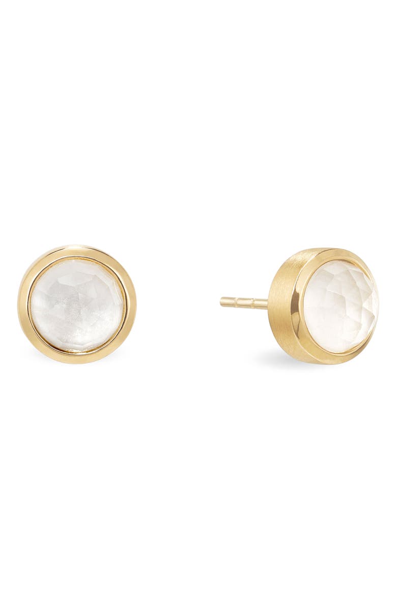 Dean Davidson Signature Mini Stud Earrings, Main, color, Iridescent Pearl/ Gold