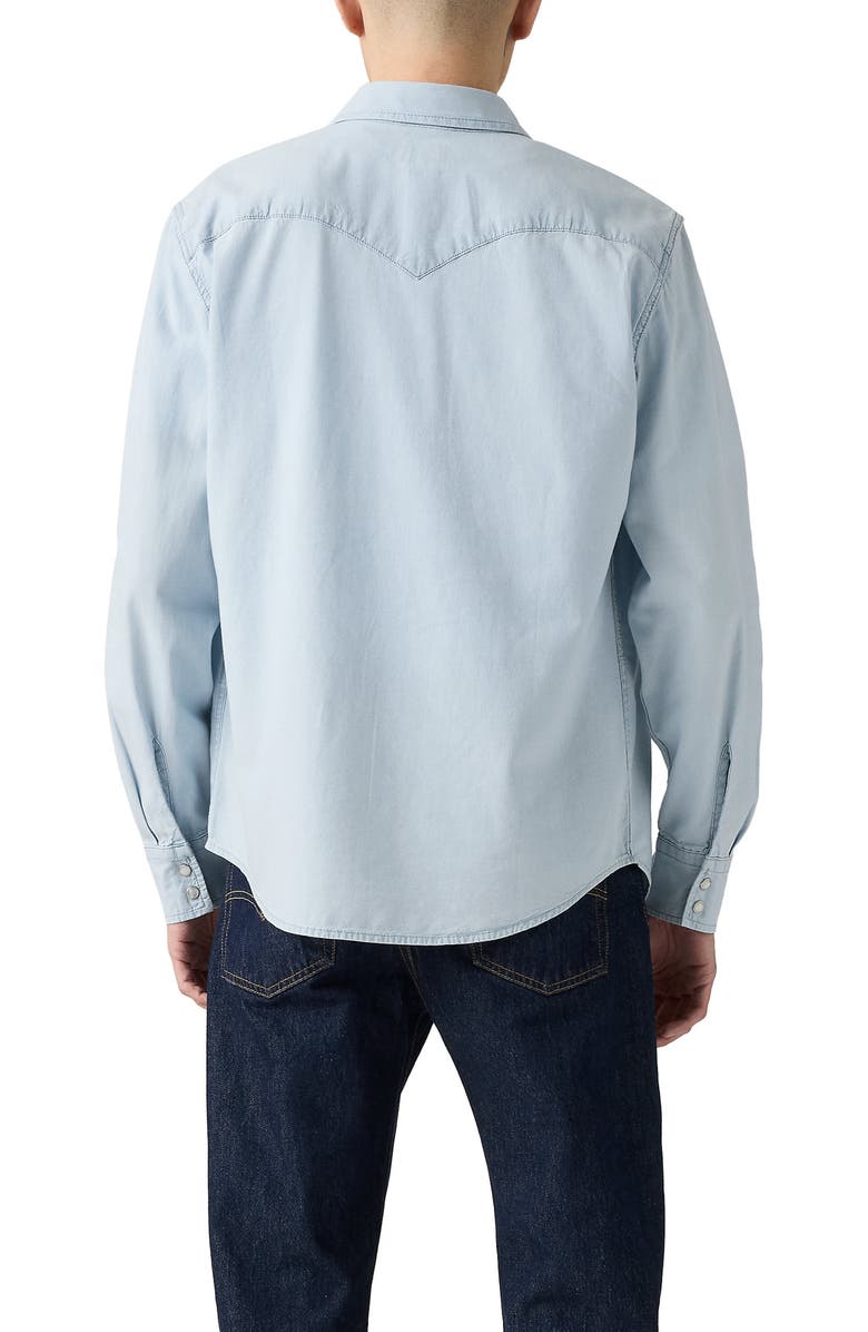 Levi's Classic Western Standard Denim Shirt, Alternate, color, Evergreen Light Chambray