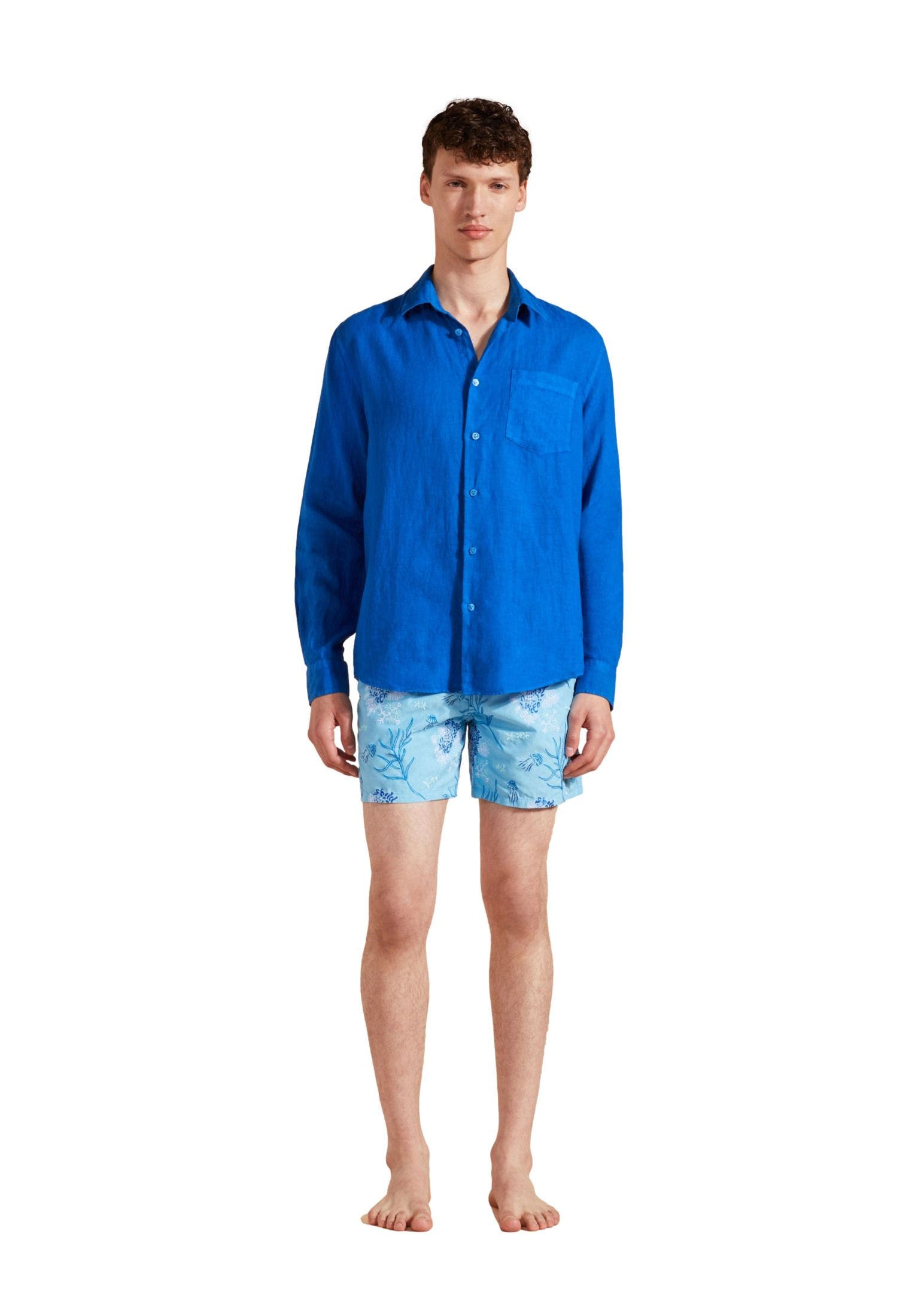 Men's Solid Linen Shirt - image 3