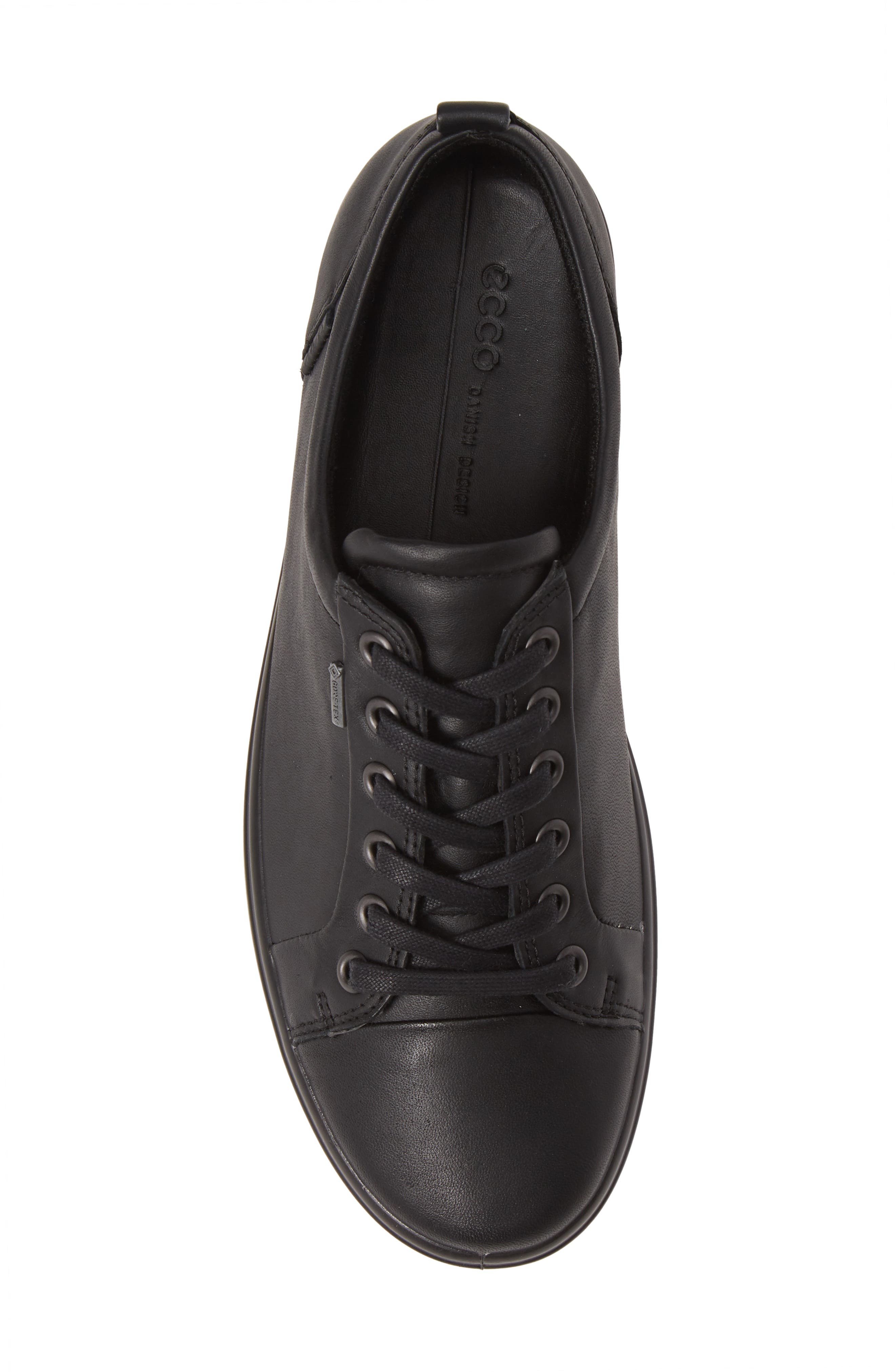ECCO Soft 7 Gore-Tex<sup>®</sup> Waterproof Sneaker, Alternate, color, Black Leather