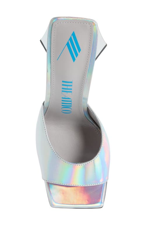 Attico The Devon Slide Sandal In Silver