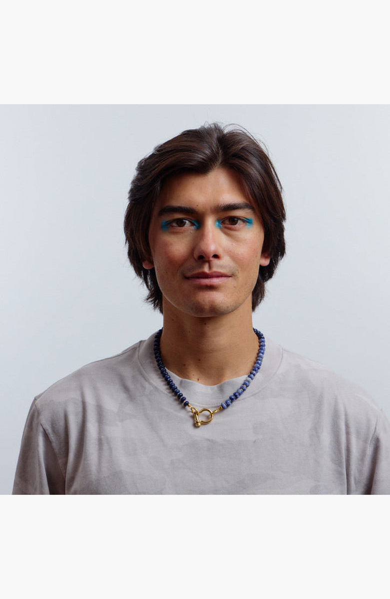 SHOP SPICY DAN Mac Gender Inclusive Sodalite Opal Necklace, Alternate, color, Blue