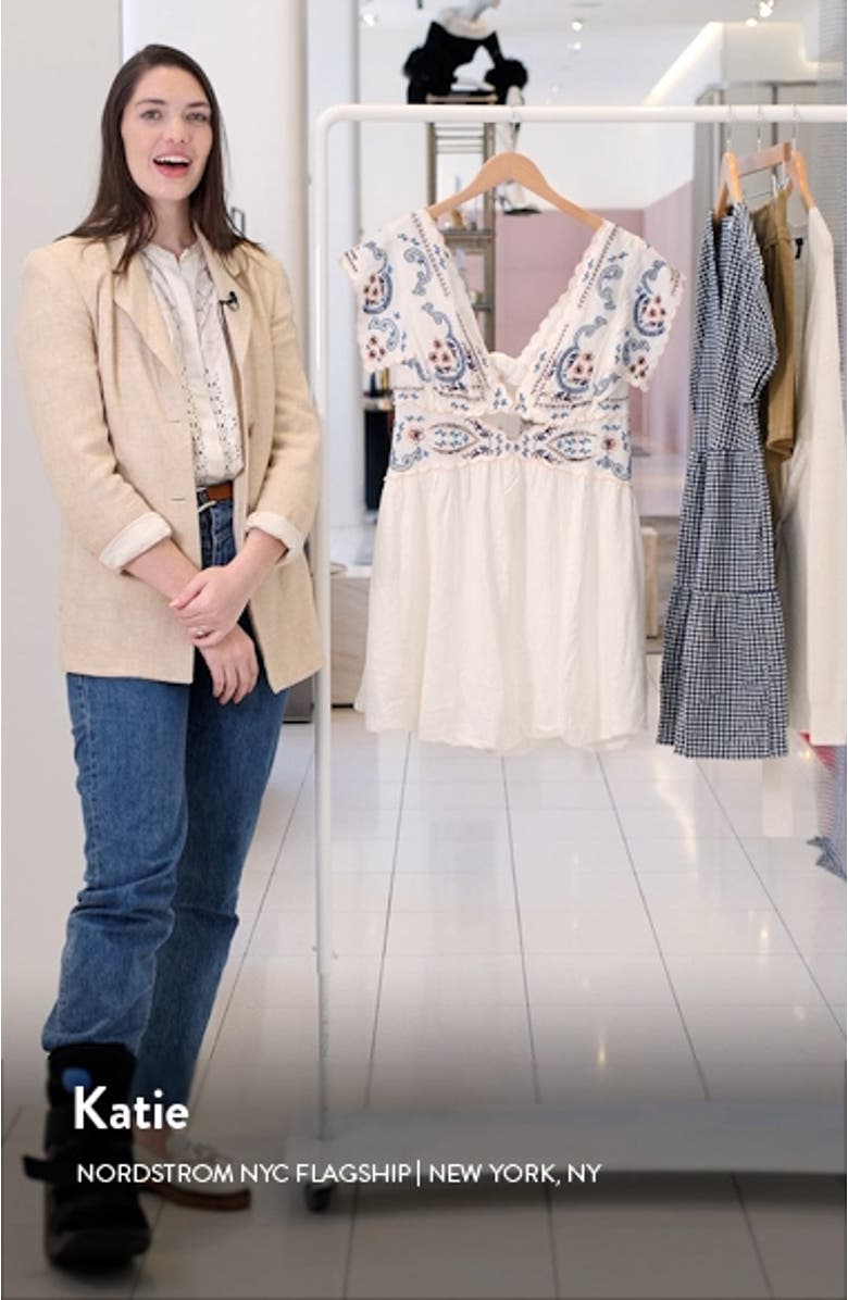 Rambling Roads Embroidered Cutout Minidress, sales video thumbnail