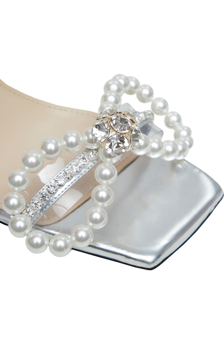 Mach & Mach Imitation Pearl Bow Sandal, Alternate, color,