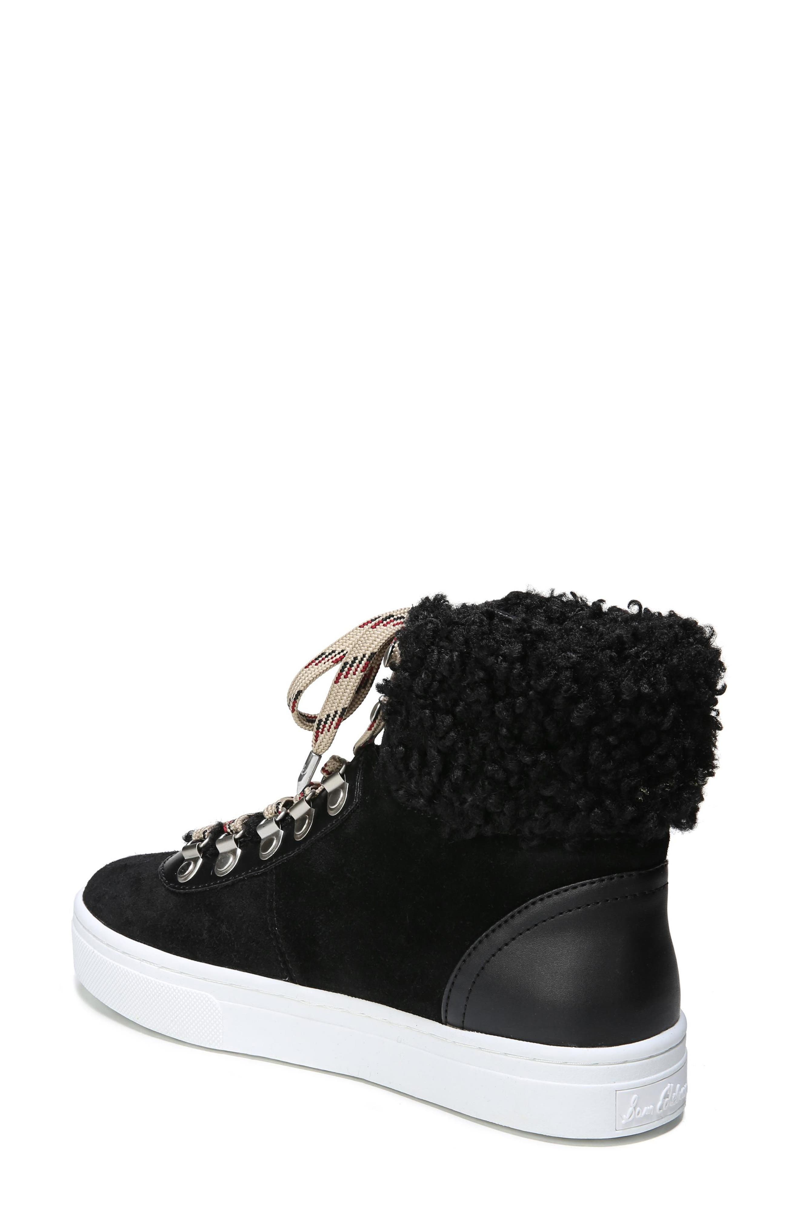Sam Edelman Luther Faux Shearling High Top Sneaker, Alternate, color, 