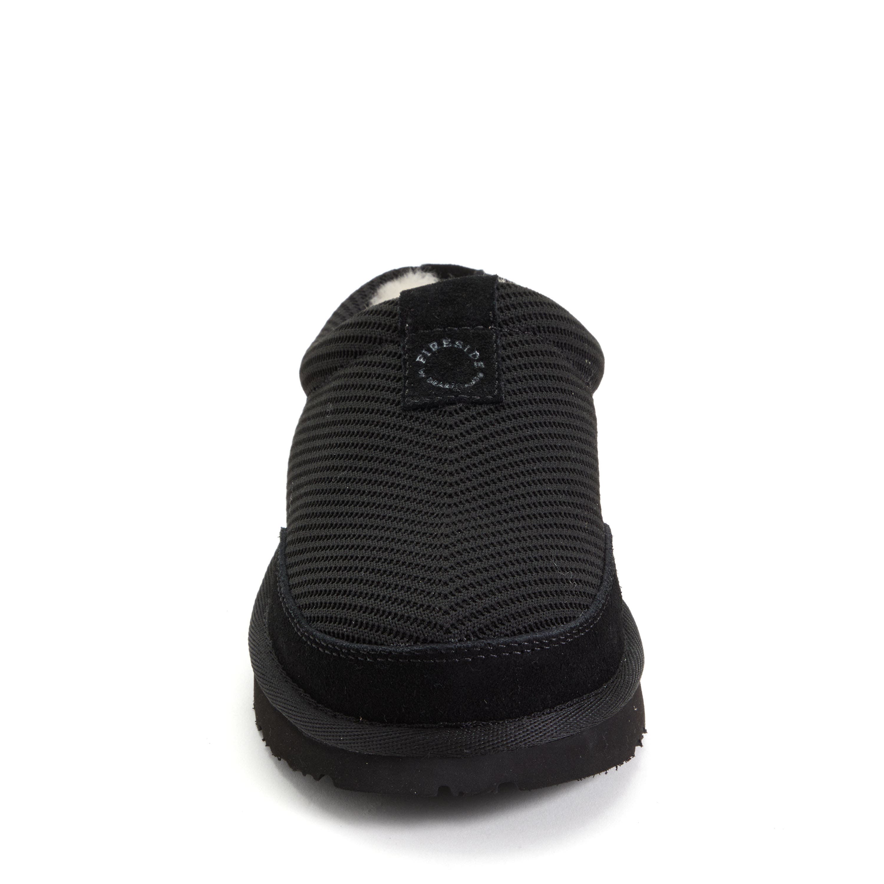 Dearfoams Fireside Greta Sport Knit Twill Water Repellent Clog, Alternate, color, Black