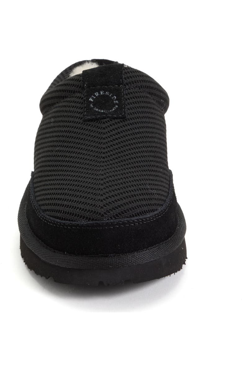 Dearfoams Fireside Greta Sport Knit Twill Water Repellent Clog, Alternate, color, Black