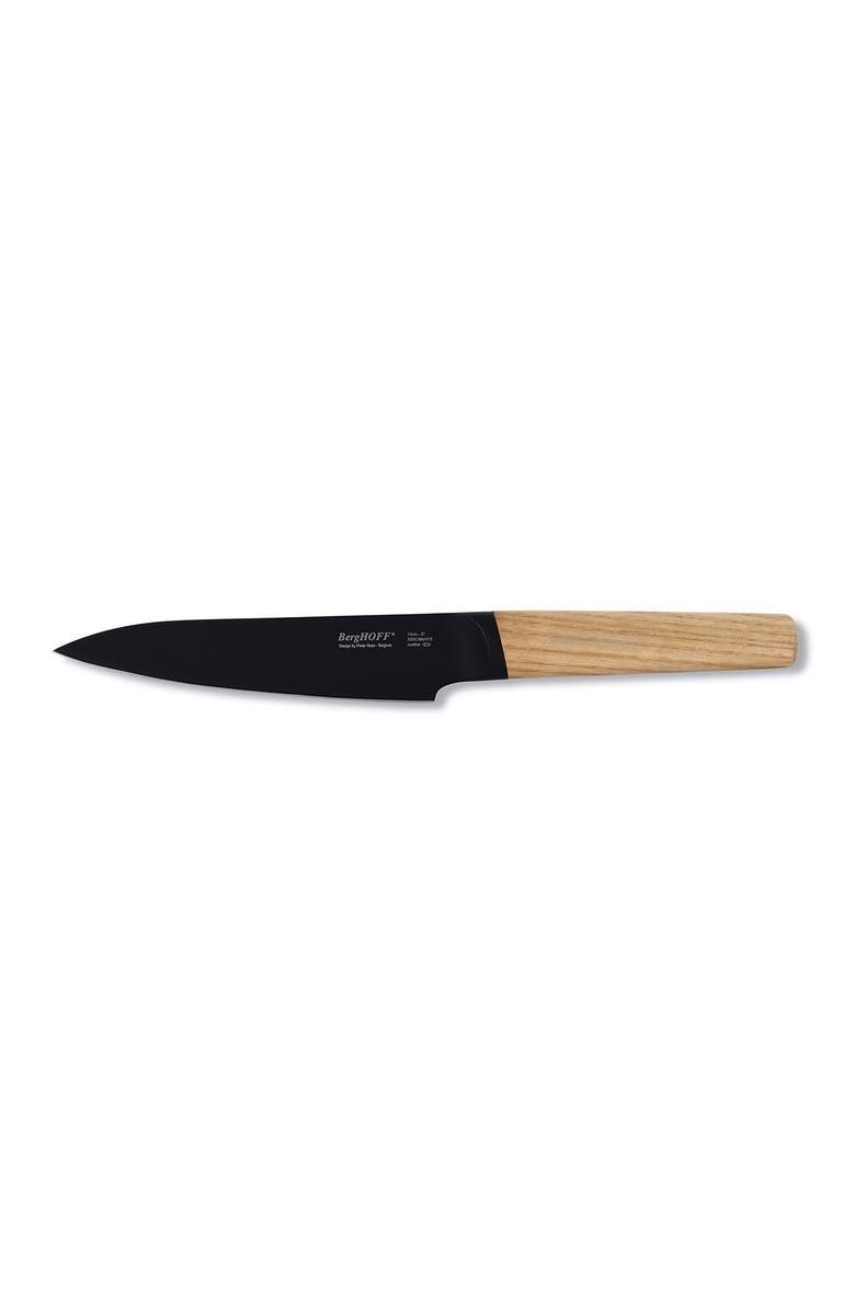 BergHOFF Silver/Natural Wood 5" Utility Knife, Main, color, Black/ Natural Wood