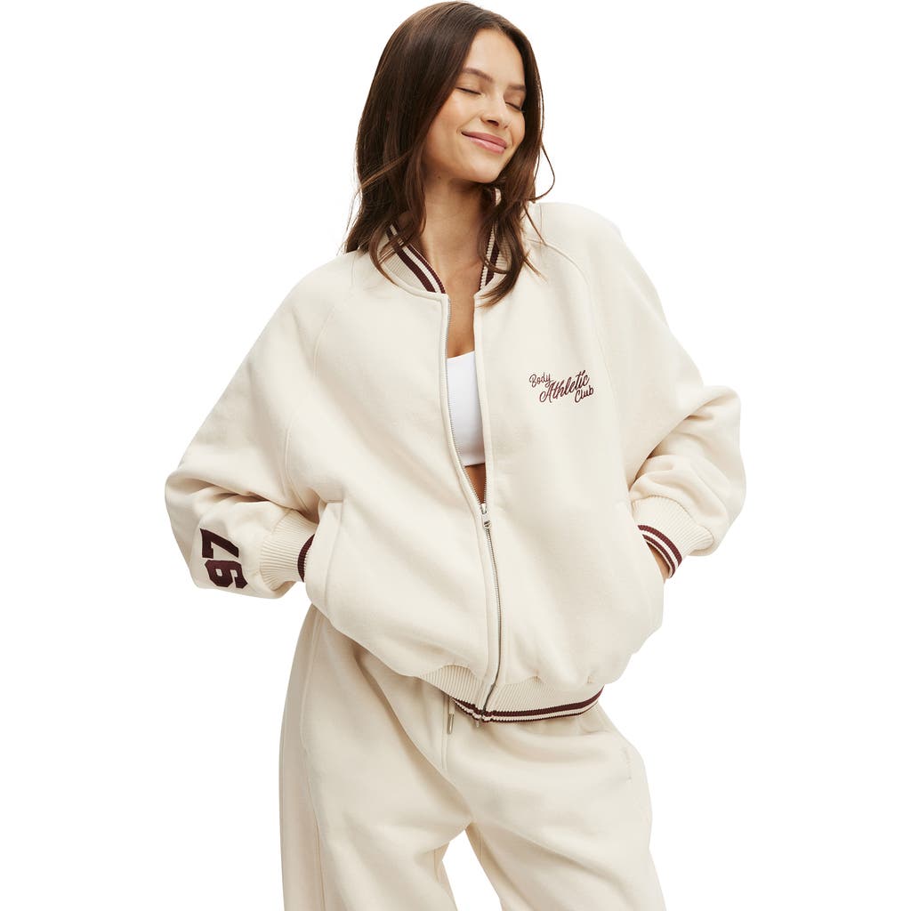 Cotton On Body Active Plush Zip Through Bomber